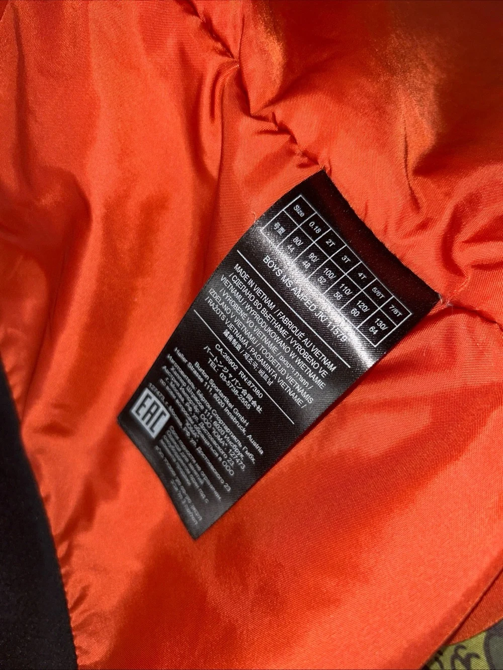 Burton Dry Ride Minishred Twist Insulated Waterproof Snow Jacket Size 4T